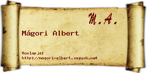 Mágori Albert névjegykártya