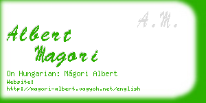 albert magori business card